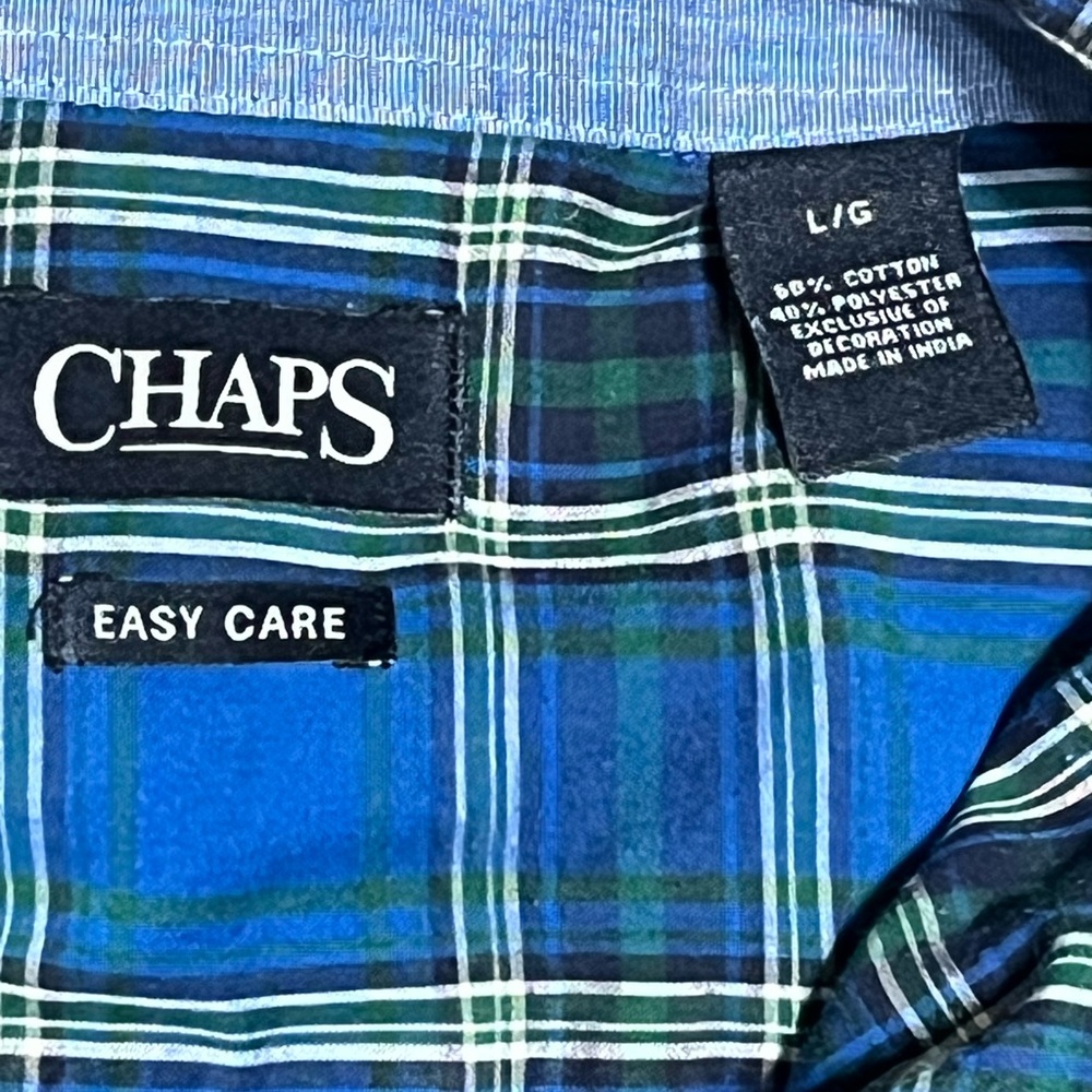 Chaps Men's Long Sleeve Easy Care Woven Button Down Shirt. - Picture 5 of 7